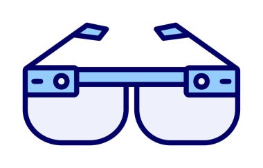 Akıllı Gözlük simgesi vektör çizimi