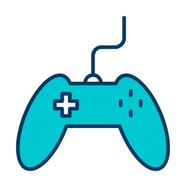 Basit bir oyun alanı simgesi, renkli kontrol simgesi. Vektör illüstrasyonu