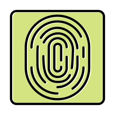 Parmak izi web simgesi vektör illüstrasyonu