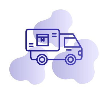 Vektör Tasarımı Teslimat Kamyonu Simgesi Biçimi