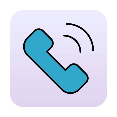 telefon arama simgesi, vektör illüstrasyonu basit tasarım