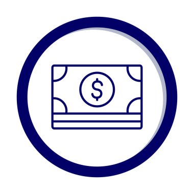 Basit ödeme finans simgesi, vektör illüstrasyonu