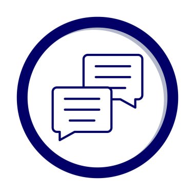 Basit konuşma baloncukları Konuşma simgesi, vektör illüstrasyonu