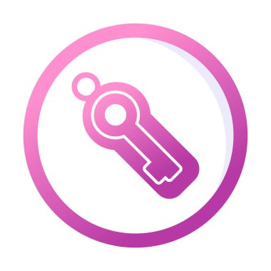 Anahtar sembolü web simgesi, vektör illüstrasyonu