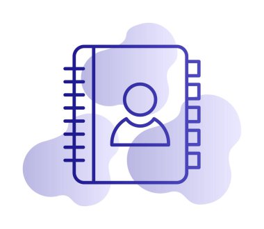 Kişi Kitabı simgesi, vektör illüstrasyonu