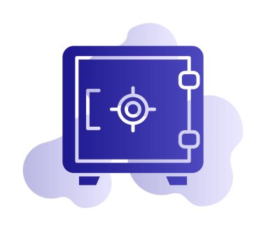 Güvenli simge, loker işareti, vektör illüstrasyonu