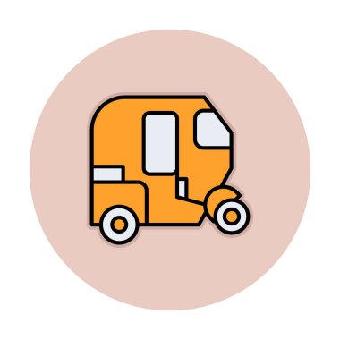 Tuk Tuk simge vektör illüstrasyonu