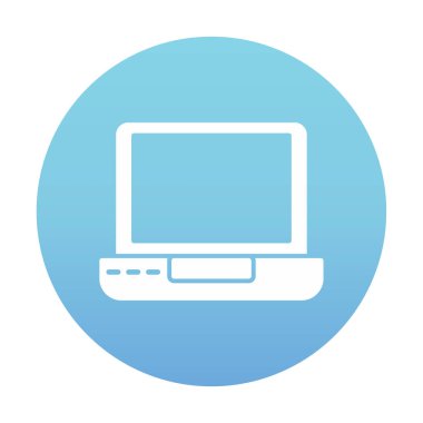 Dizüstü bilgisayar simgesi vektör çizimi