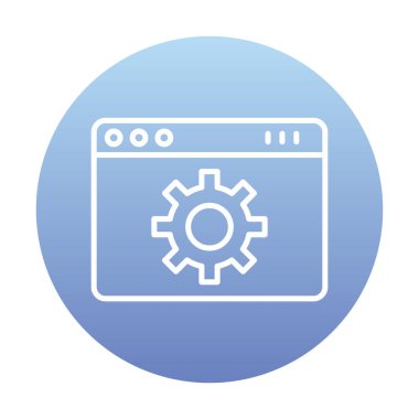 Web Sayfa Ayarları. simge basit illüstrasyon