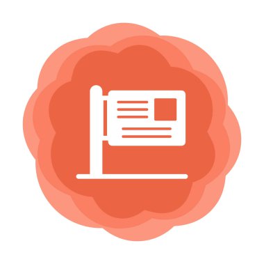 Reklam panosu. Web simgesi basit illüstrasyon