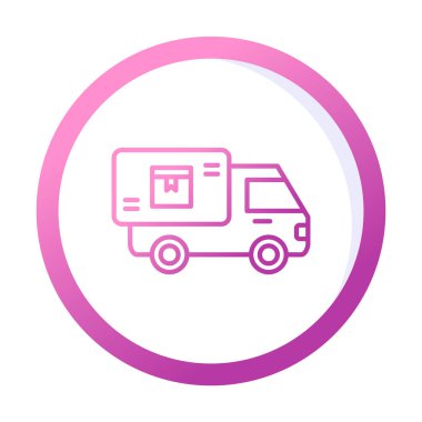 Vektör Tasarımı Teslimat Kamyonu Simgesi Biçimi