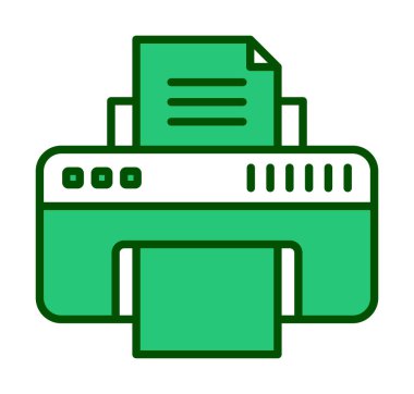 yazıcı simgesi web basit illüstrasyon