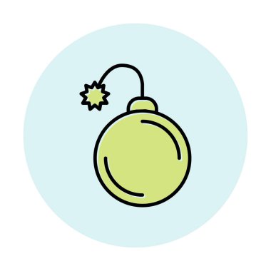 Bomba yassı ikon. vektör renk çizimi