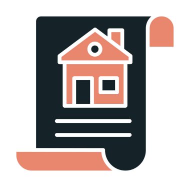 Ev Belgesi ikonu vektör illüstrasyonu                          