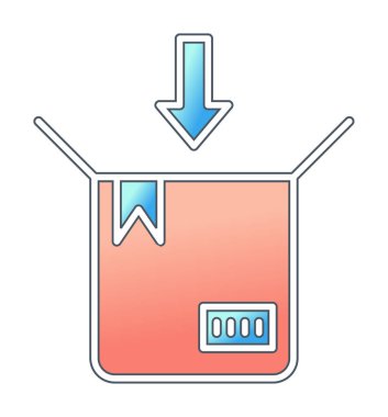 paket simgesi vektör illüstrasyonu