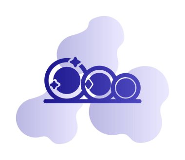 Temiz tabak simgesinin vektör illüstrasyonu