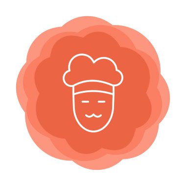 Şapka vektör illüstrasyon tasarımında basit şef