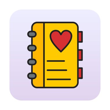 not defteri simgesi soyut arkaplan vektöründe izole edildi