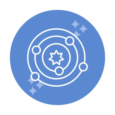 Güneş sistemi. Gezegenler Güneş 'in etrafında döner.