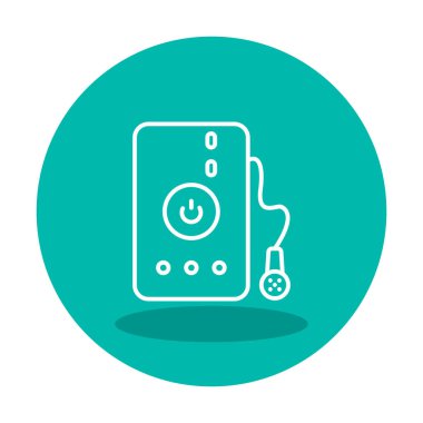 Su banyosu web simgesi, illüstrasyon