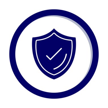 Güvenlik kalkanı simgesi, vektör illüstrasyonu