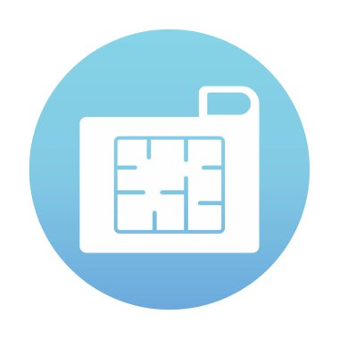 Ev Planı web simgesi, vektör illüstrasyonu