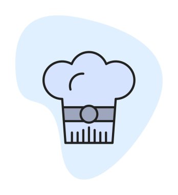 Şef şapka web simgesi beyaz arkaplanda izole edildi