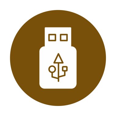 Web için usb flash simgesi.