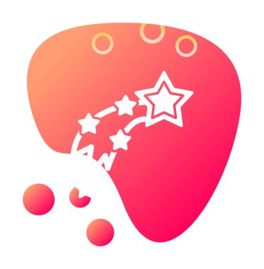 Kayan Yıldızlar simge vektör çizimi