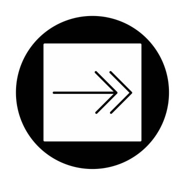 Sağ Ok simgesi, vektör illüstrasyonu basit tasarım