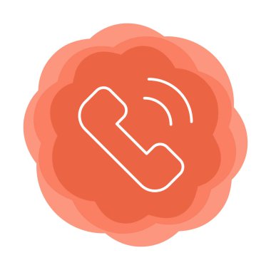 telefon arama simgesi, vektör illüstrasyonu basit tasarım