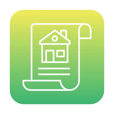 Ev Belgesi ikonu vektör illüstrasyonu                          