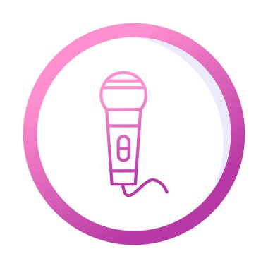 Mikrofon. Web simgesi vektör illüstrasyonu