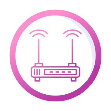 wifi sinyali, Router Aygıt vektör illüstrasyon tasarımı