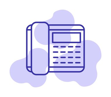 Basit Telefon Simgesi, vektör illüstrasyonu