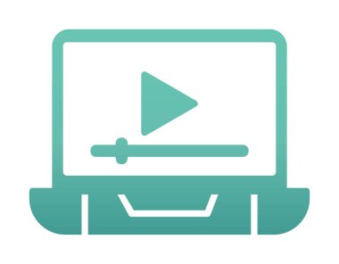 Video Ad simgesi vektör illüstrasyonu