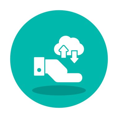 Bulut Veri Aktarımı renk çizgisi simgesi