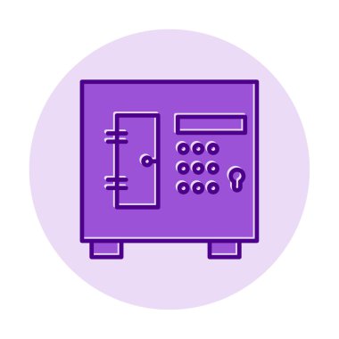 Güvenli kutu simgesinin vektör çizimi