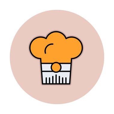 Şef şapka web simgesi beyaz arkaplanda izole edildi