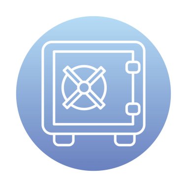 vector illustration of safe box icon