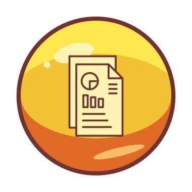 iş raporu simgesi, vektör illüstrasyonu basit tasarım