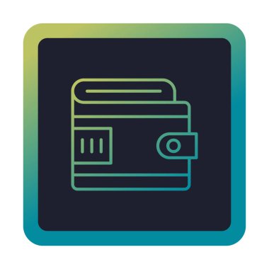 cüzdan web simgesi basit illüstrasyon