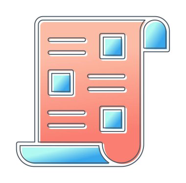 belge simgesi, vektör illüstrasyonu basit tasarım