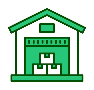 Web için depo vektör simgesinin basit illüstrasyonu