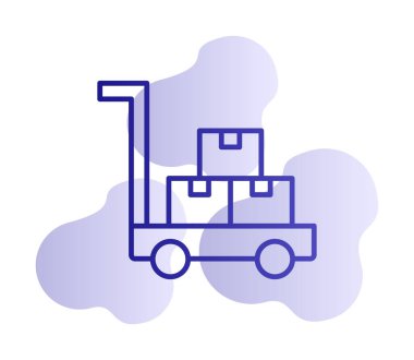 Trolley simgesi, vektör illüstrasyon tasarımı.