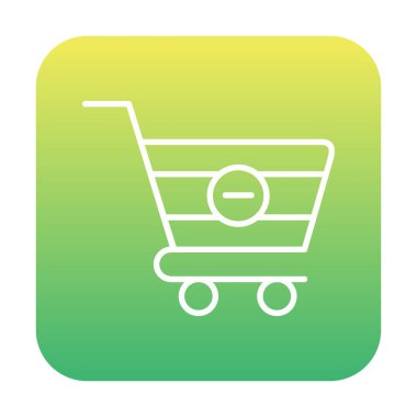 Cart simgesi vektör illüstrasyonunu sil