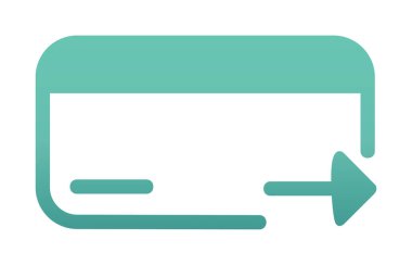 Kredi kartı ikonu vektör illüstrasyonu