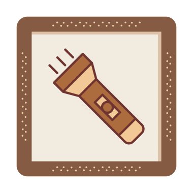 Seyahat fenerinin düz simgesi. Renkli vektör çizimi