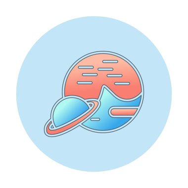 UFO simgesi vektör illüstrasyonu