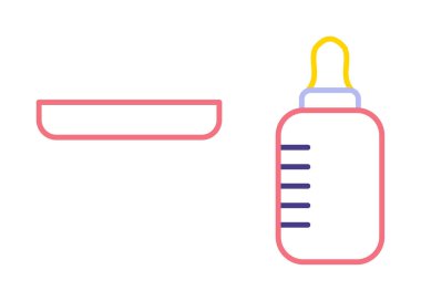  bebek şişe ikonu vektör illüstrasyonu